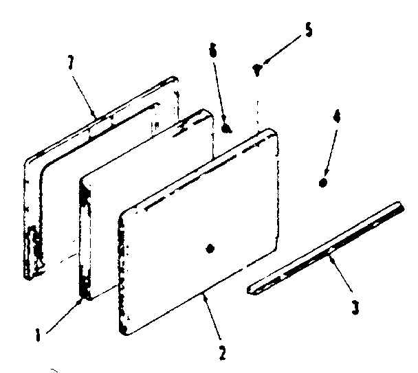 Kenmore 9119108610 oven door section diagram