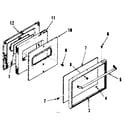 Kenmore 9117278610 oven door section diagram