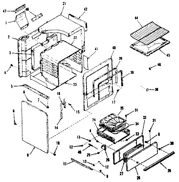 Kenmore 9117108610 body section diagram