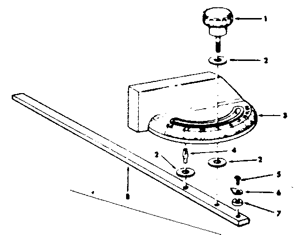 Craftsman 113221610 miter gauge assembly 62938 diagram