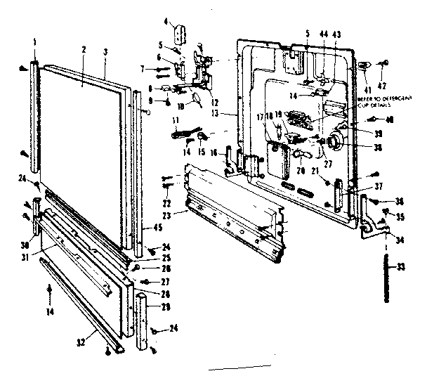 Kenmore 587703203 door details diagram