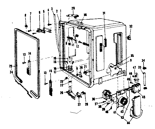 Kenmore 587703203 tub details diagram