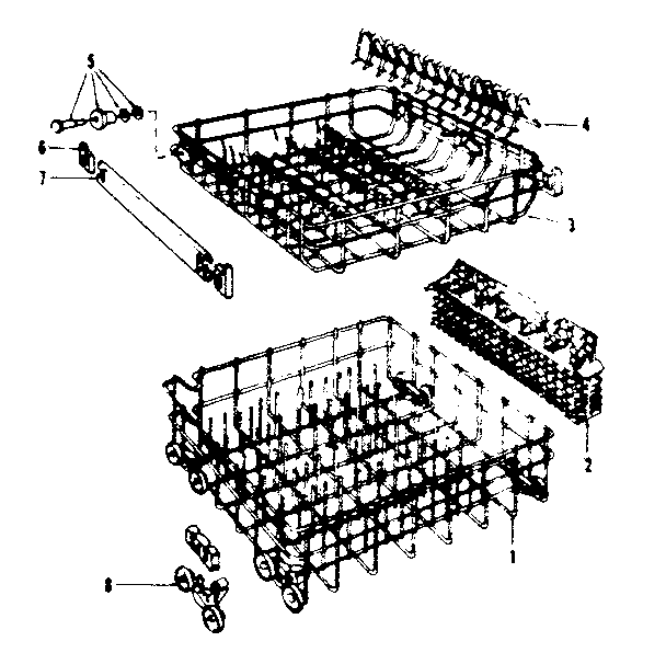 Kenmore 587703203 rack assembly diagram