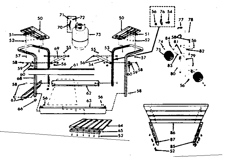 Kenmore 2581095880 deluxe cart diagram