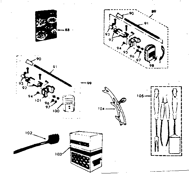 Kenmore 2581095880 optional accessories diagram