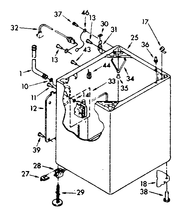 Kenmore 11082380810 cabinet parts diagram