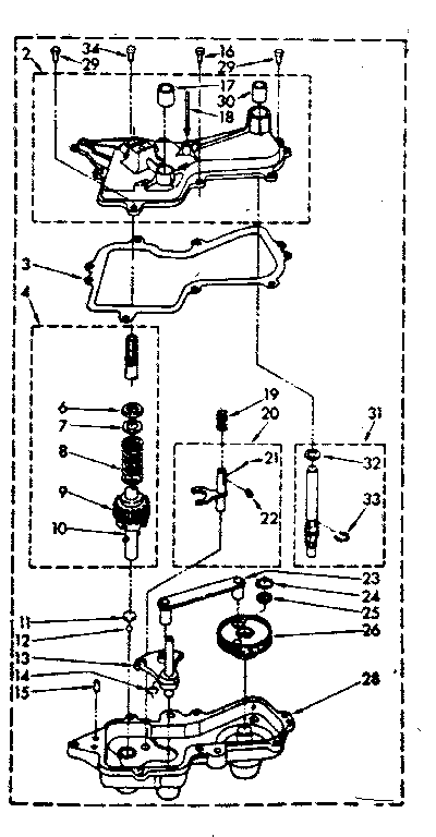 Kenmore 11082380810 gearcase parts diagram