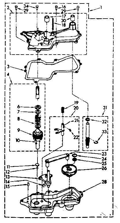 Kenmore 11082382110 gearcase parts diagram