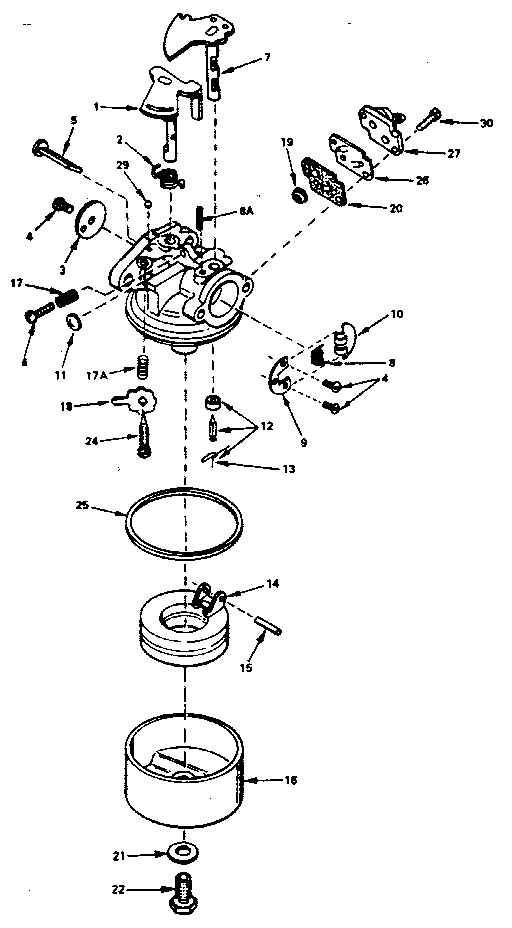Craftsman 217586254 carburetor no. 632063a diagram