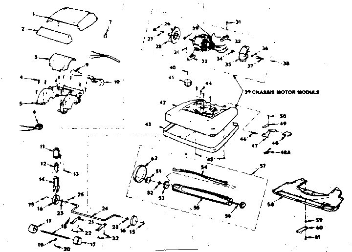 Kenmore 1753550180 nozzle and motor assembly diagram