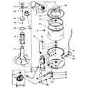 Kenmore 11082374100 tub and basket parts (suds only) diagram