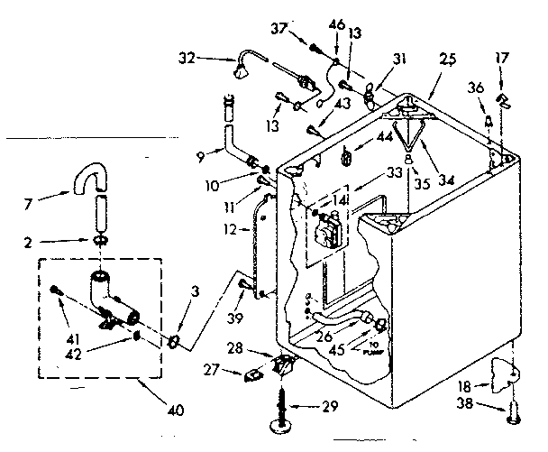 Kenmore 11082374600 cabinet parts diagram
