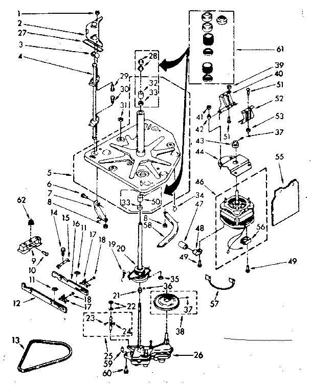 Kenmore 11082374810 drive parts diagram