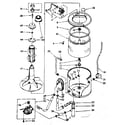Kenmore 11083374610 tub and basket parts (suds only) diagram