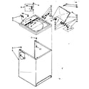 Kenmore 11081375650 top and cabinet parts diagram