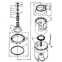 Kenmore 11081375650 agitator, basket and tub parts diagram