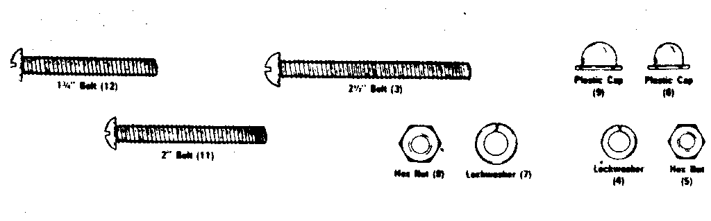 Sears 51272944-82 glide pride hardware bag #94206 diagram