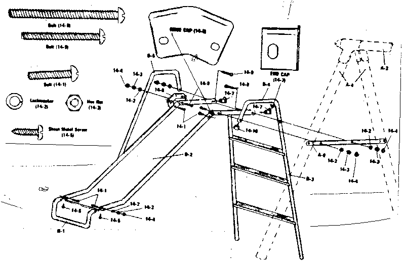 Sears 51272944-82 swing hardware bag #97200 diagram
