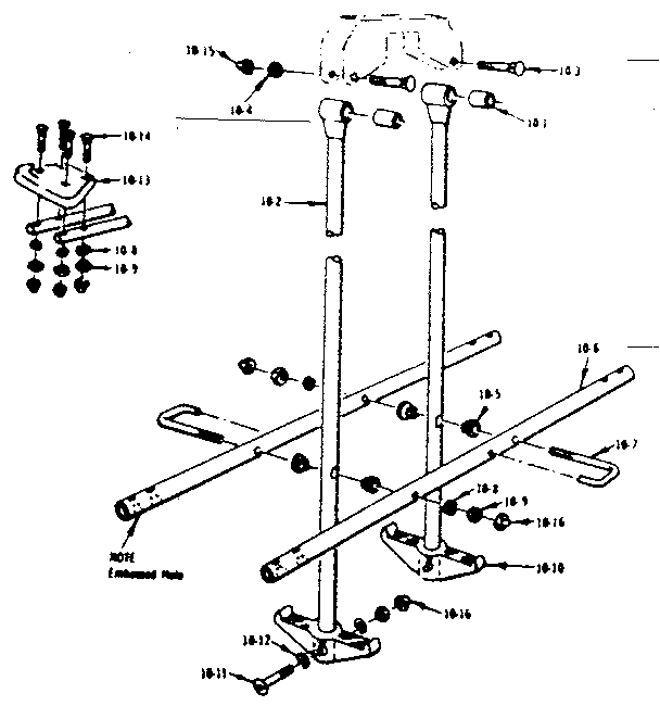 Sears 70172107-83 glideride assembly no. 183 (open parts bag no. 4942329) diagram