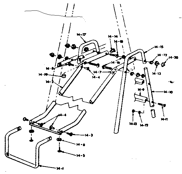 Sears 70172107-83 slide assembly no. 107 (open parts bag no. 4945580) diagram