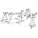 Sears 70172045-83 a frame assembly no. 108 open parts bag no. 4944050 diagram