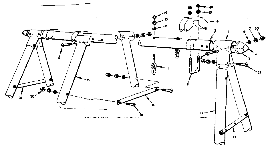 Sears 70172749-78 frame assembly diagram