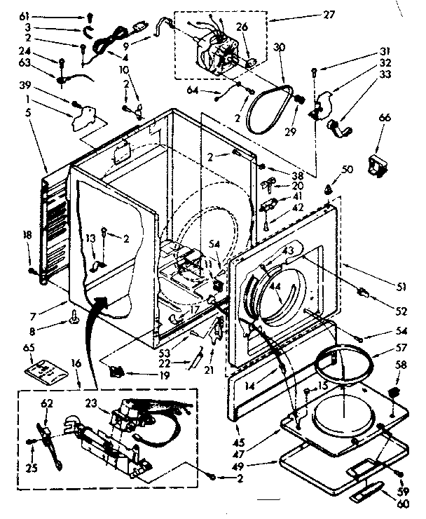 Kenmore 11087566310 cabinet parts diagram