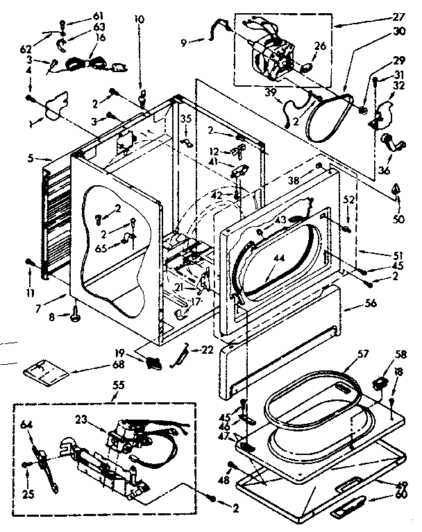 Kenmore 11087572620 cabinet parts diagram