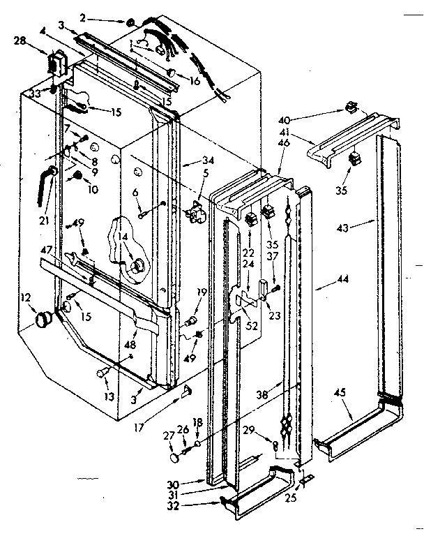 Kenmore 1068562770 breaker trim and liner parts diagram