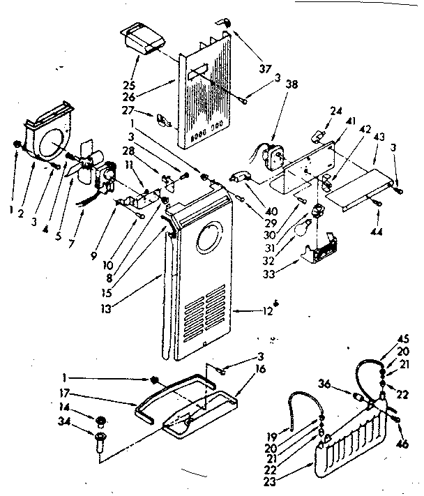 Kenmore 1068562770 air flow parts diagram