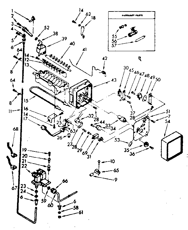 Kenmore 1068562770 icemaker parts diagram