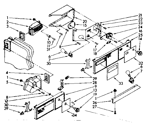 Kenmore 1068562770 air flow and control parts diagram