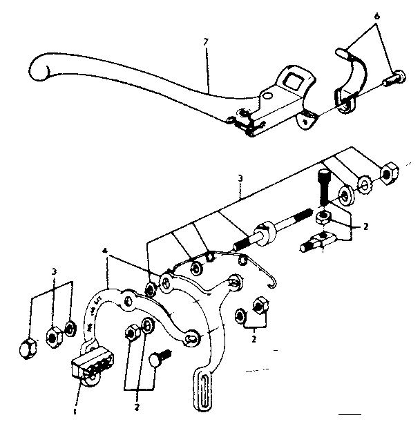 Sears 502474370 arai side pull caliper brake diagram