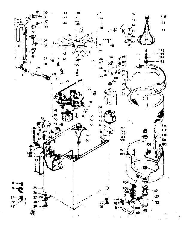 Kenmore 1106824510 machine sub-assembly diagram