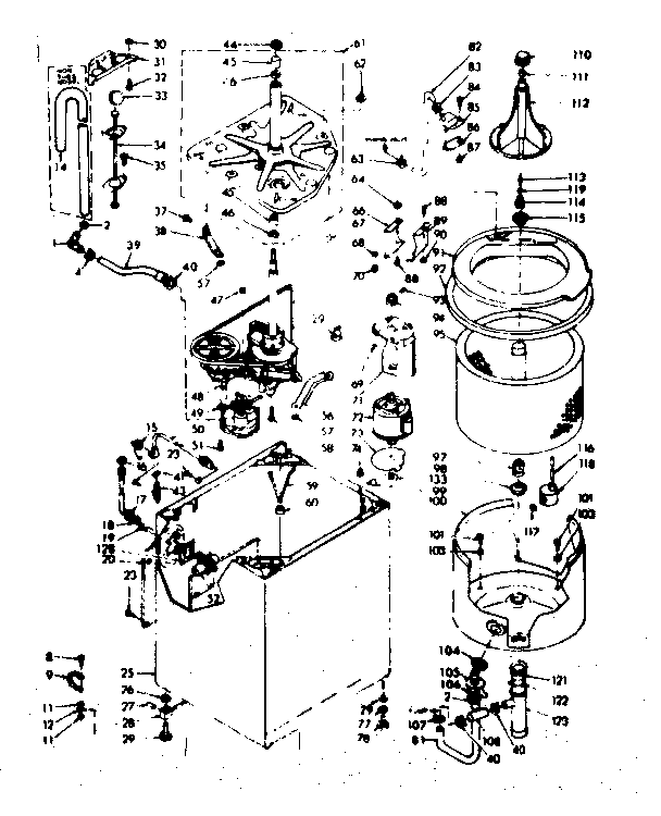 Kenmore 1106824561 machine sub-assembly diagram