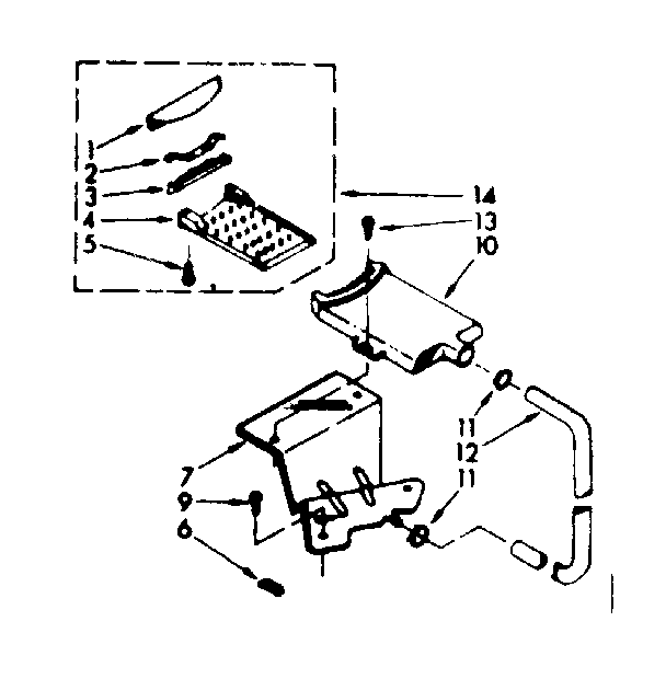 Kenmore 1106824561 filter assembly diagram