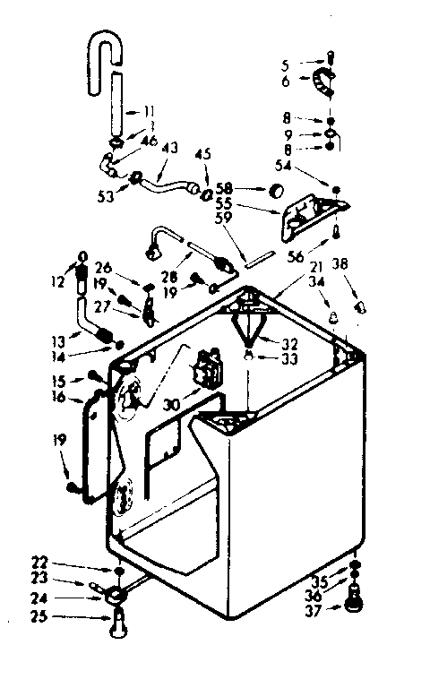 Kenmore 1106824523 cabinet parts diagram