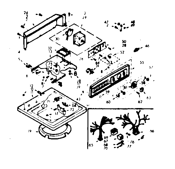 Kenmore 1106824523 top and console assembly diagram