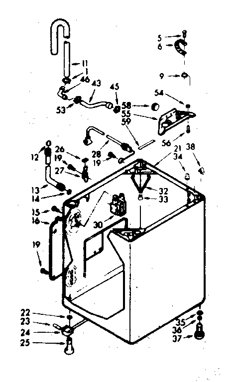 Kenmore 1106824524 cabinet parts diagram