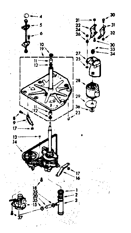 Kenmore 1106824524 drive system diagram