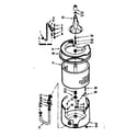 Kenmore 1106824574 tub and basket assembly diagram
