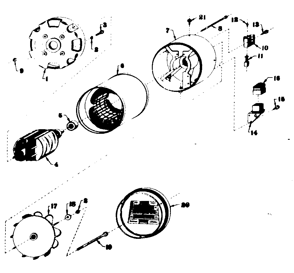 Craftsman 58031054 stator assembly diagram