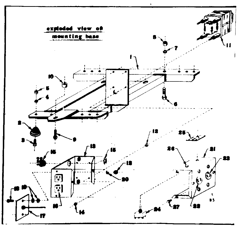 Craftsman 58031895 mounting base diagram