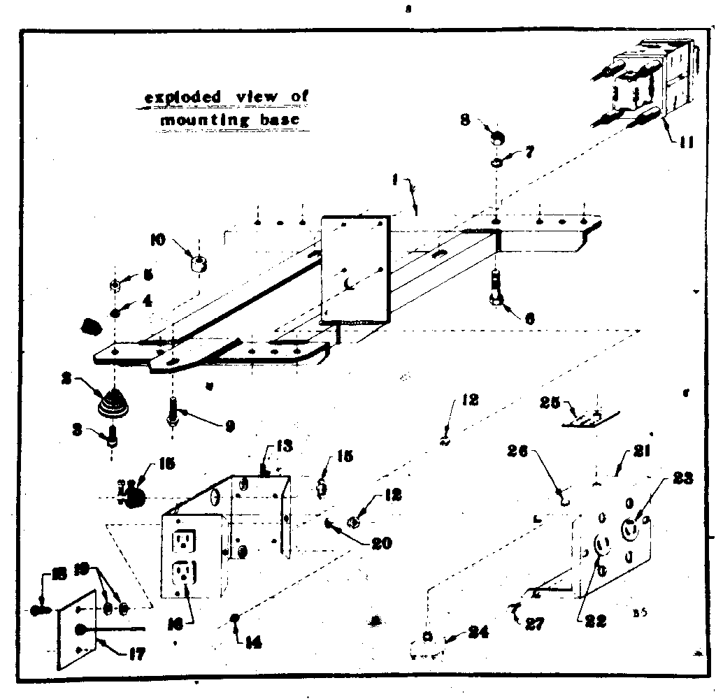Craftsman 58031896 mounting base diagram