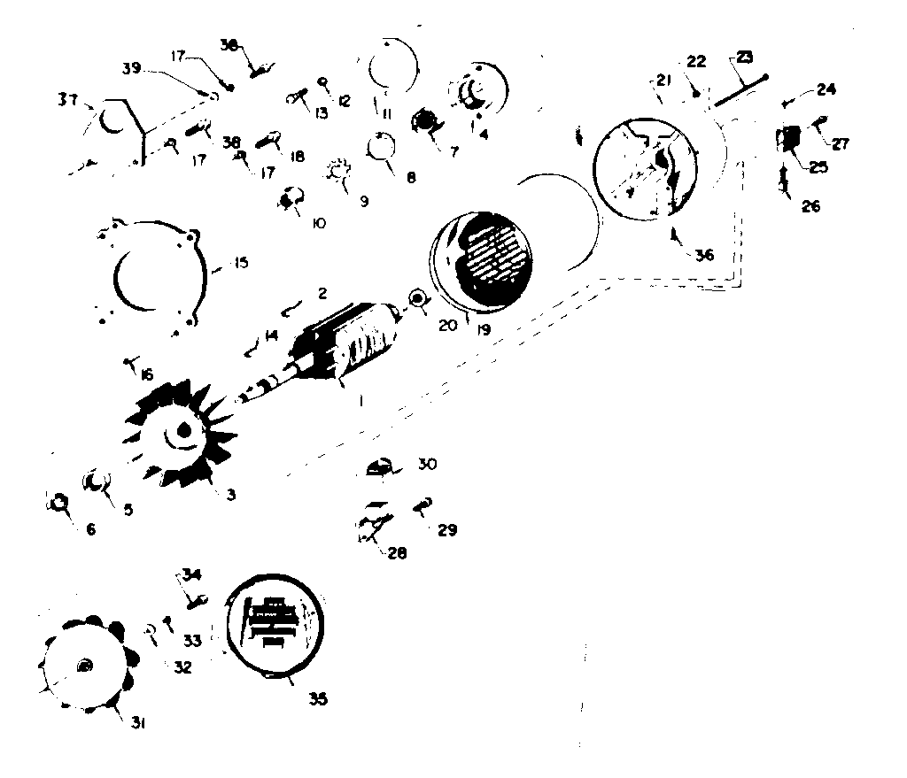 Craftsman 58055620 rotor and stator assembly diagram