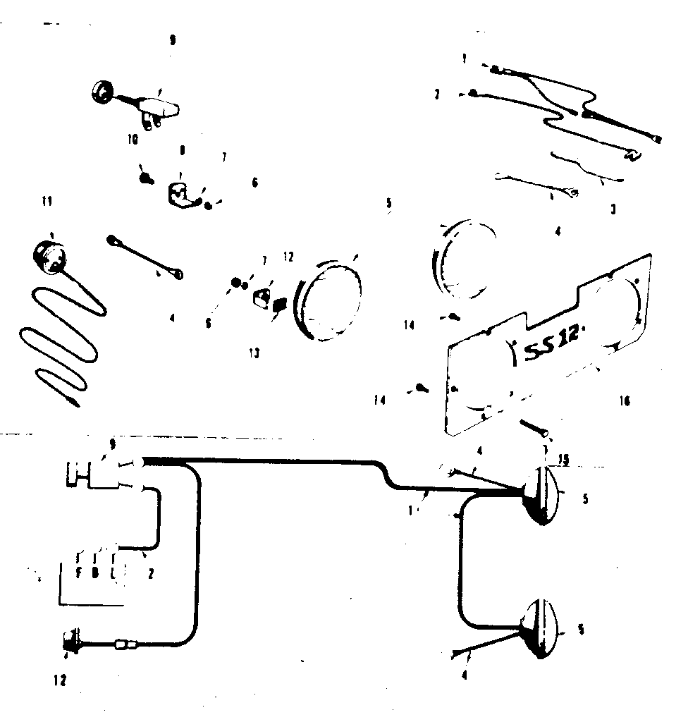 Craftsman 91725310 headlight assembly diagram