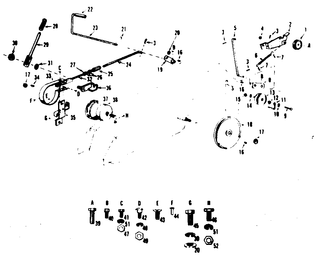 Craftsman 91725310 idler & braking assembly diagram