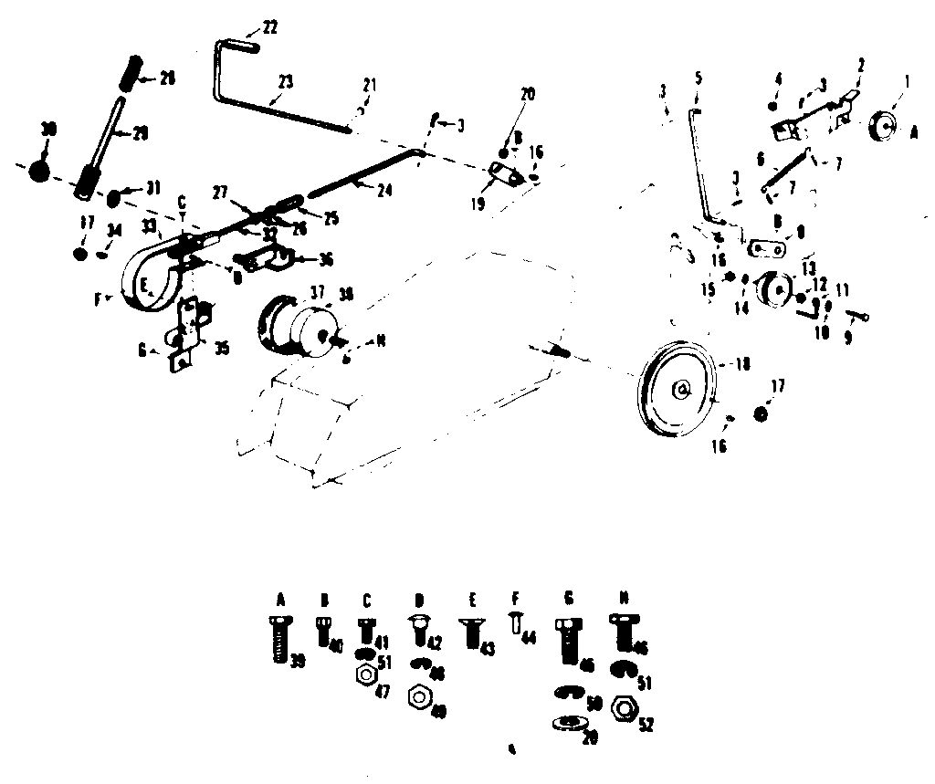 Craftsman 91725311 idler & braking assembly diagram