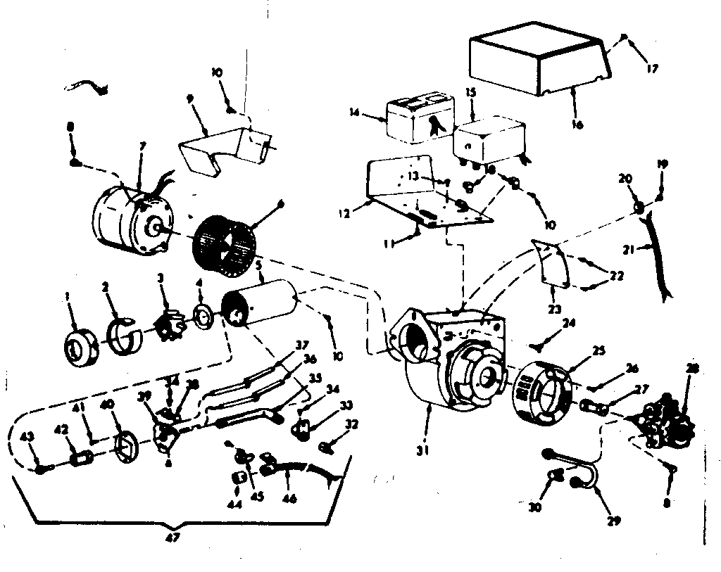 Kenmore 86774782 oil burner assembly diagram