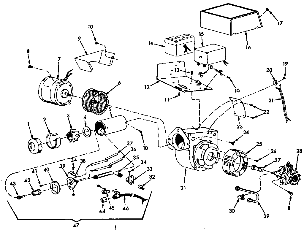 Kenmore 86774783 oil burner assembly diagram